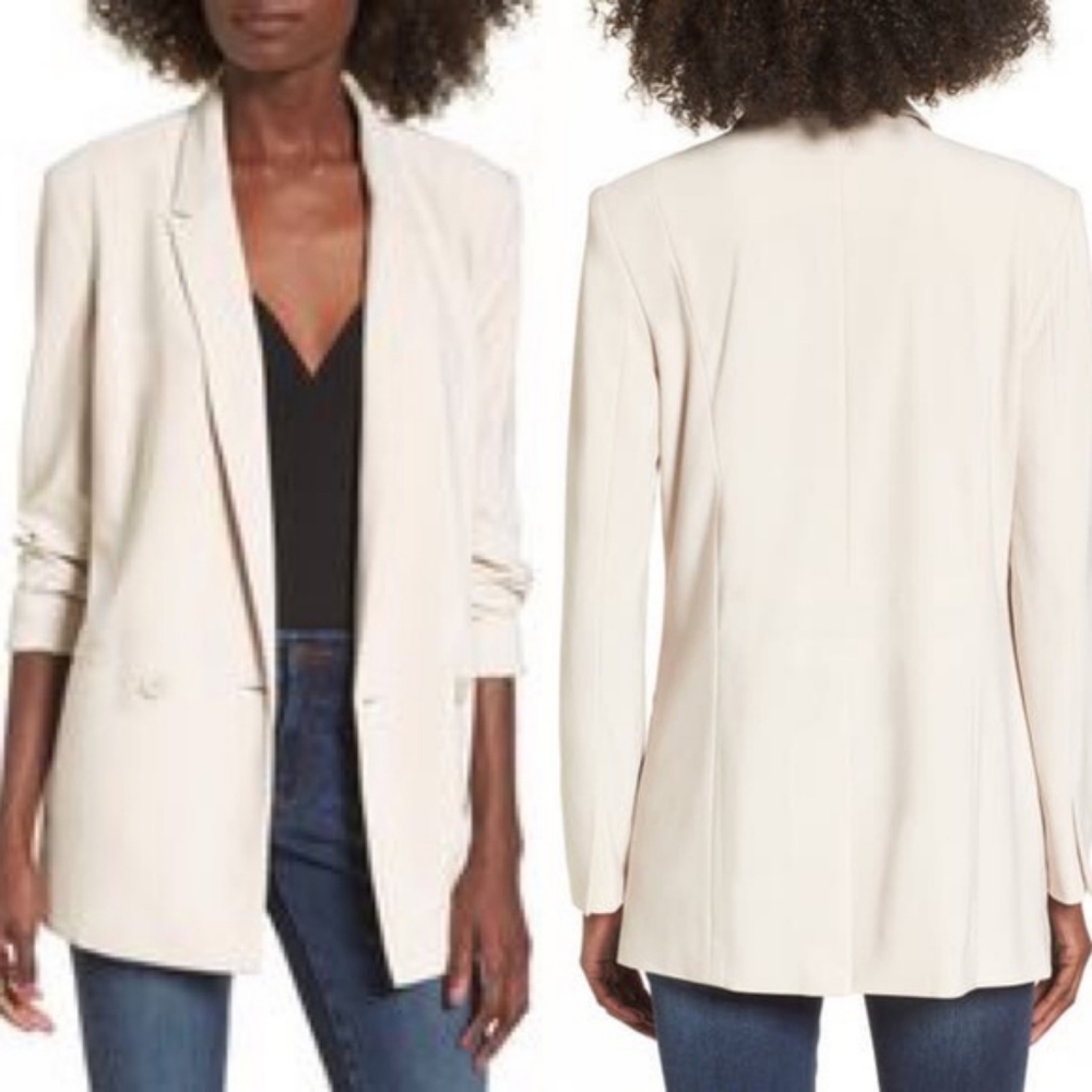 Leith Oversize Blazer - Beige - S